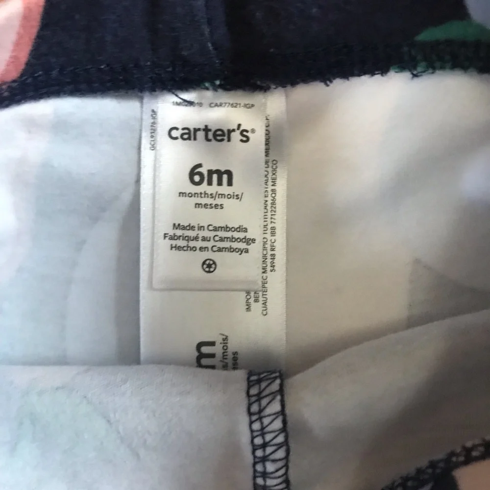 Carter's Pink Pear Graphic Bodysuit & Navy Pear Print Leggings